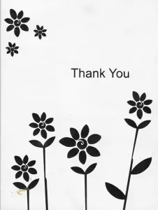 Thank you card cover
